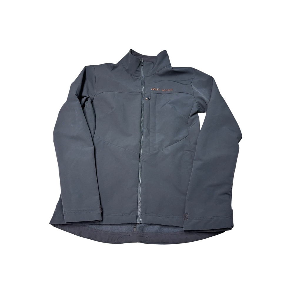 Helly Hansen Odin Softshell Jacket Womens Small Gray Fleece Lined Full Zip 62054